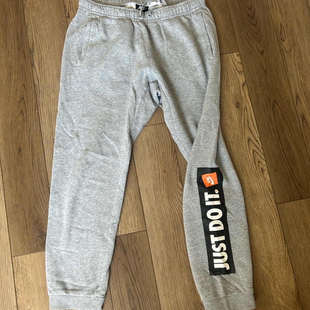 Nike Gray Sweatpants Just Do It Logo